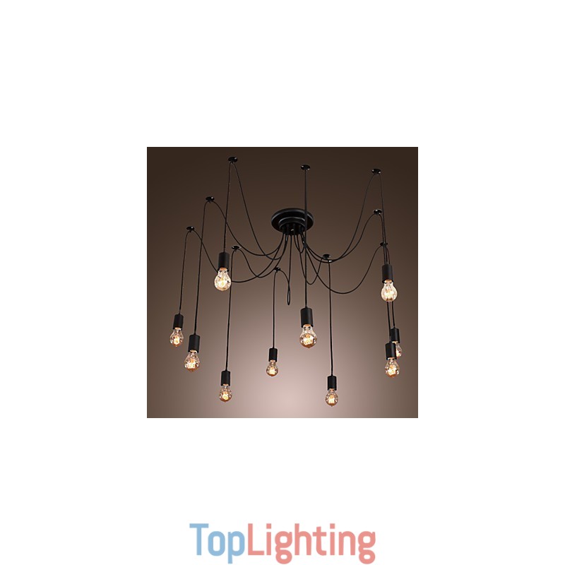 Chandelier Vintage Design Bulbs Included Living 10 Lights Pendant Light