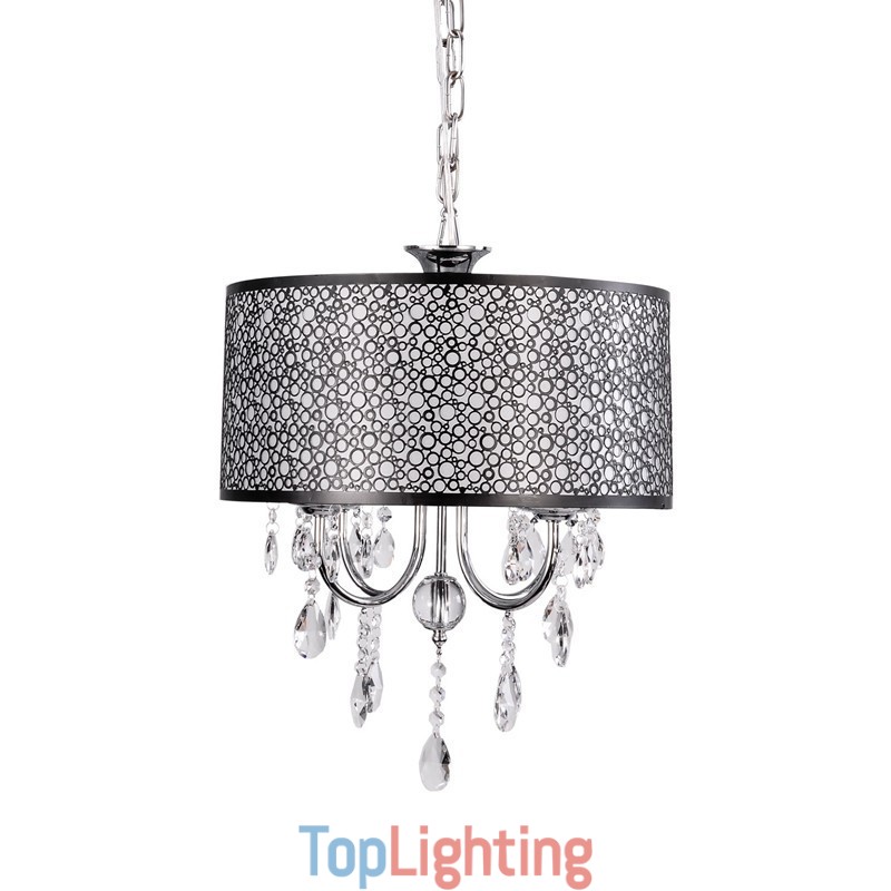 Traditional Classic Crystal Chrome Metal Chandelier