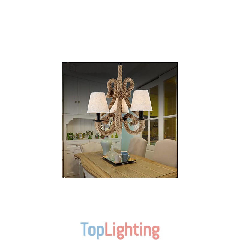 Retro Minimalist Creative Rope Chandelier