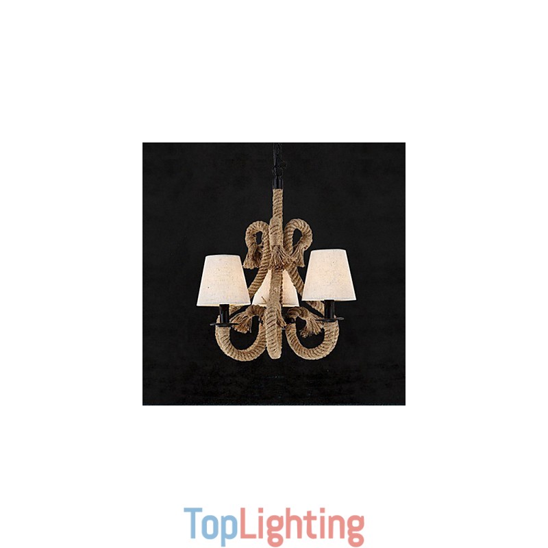 Retro Minimalist Creative Rope Chandelier