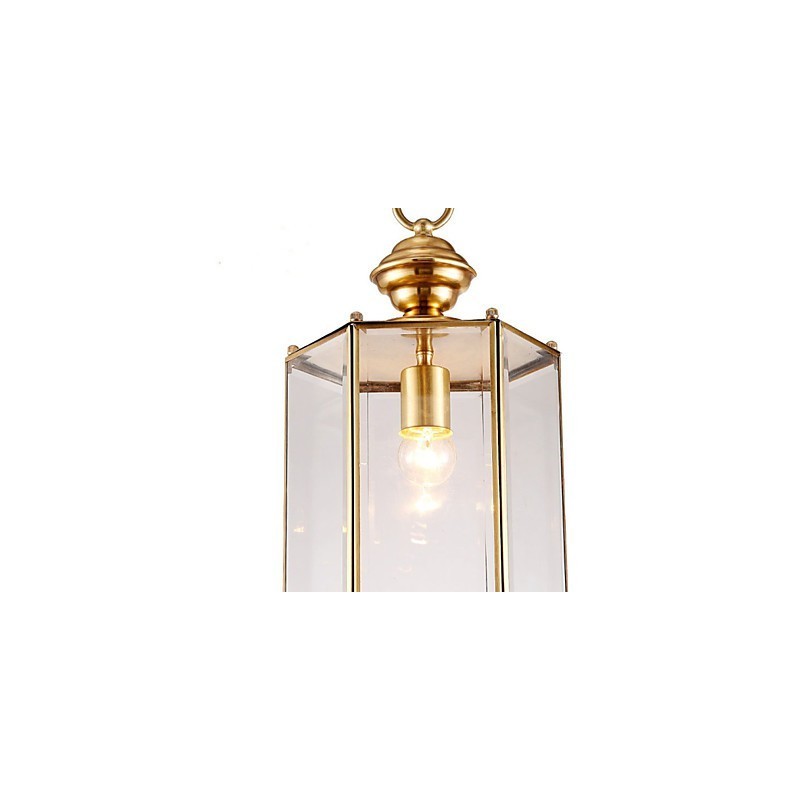 American Country Small Pendant all Copper Single Glass