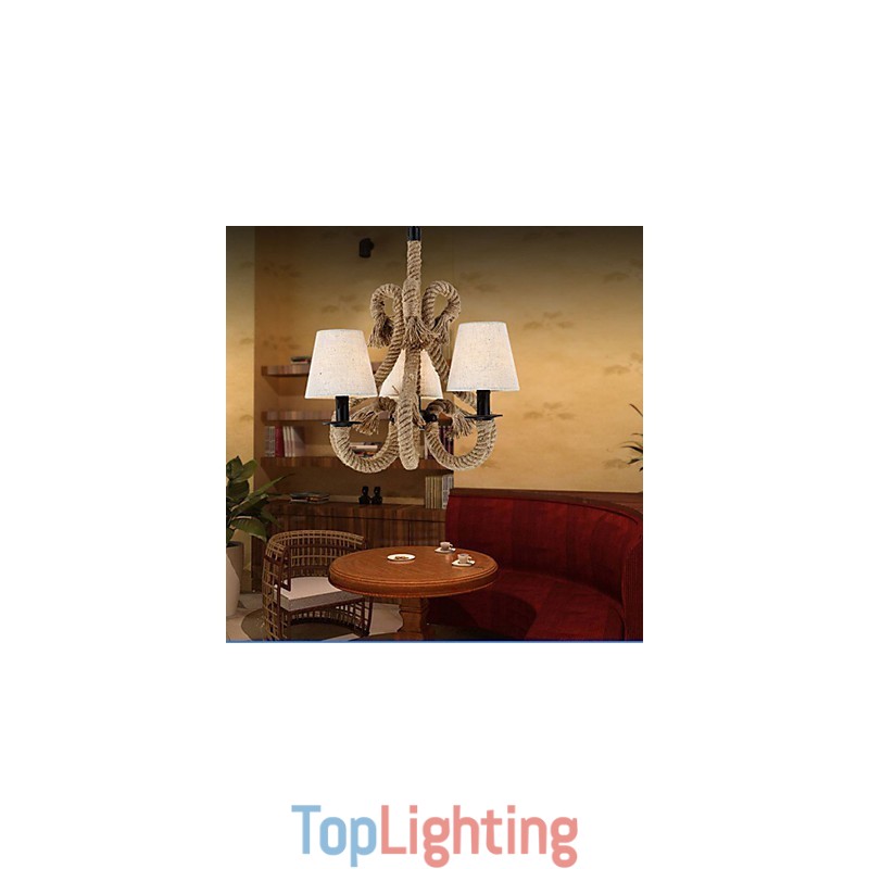 Retro Minimalist Creative Rope Chandelier