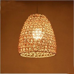 Retro Round Rattan Garden Lamp Shade