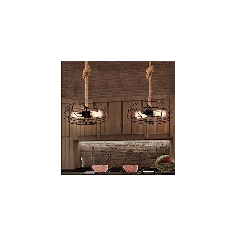 Vintage American Lron Rope Creative Industrial Fan Chandelier