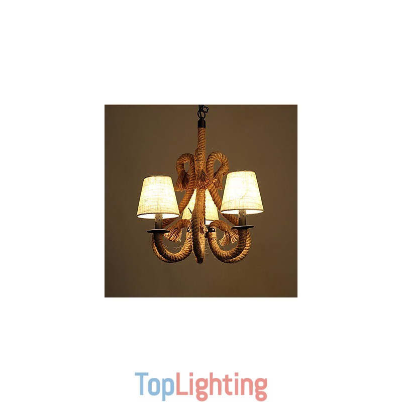 Retro Minimalist Creative Rope Chandelier