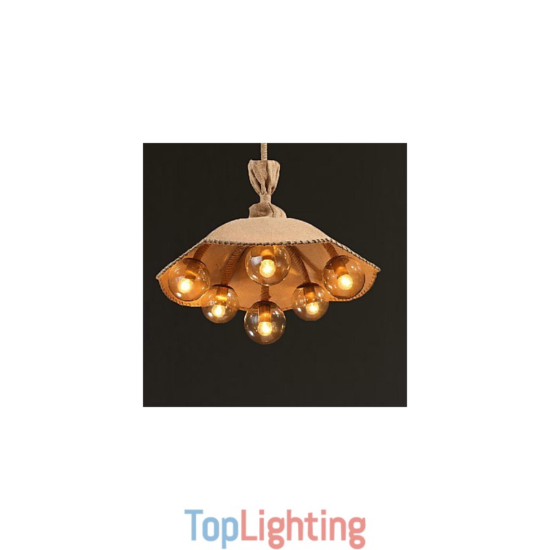 Country Painting Metal Chandelier Pendant LightBedroom