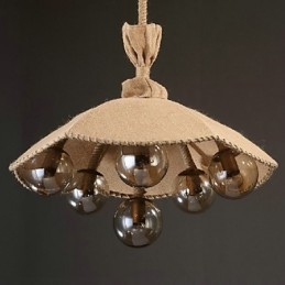 Country Painting Metal Chandelier Pendant LightBedroom