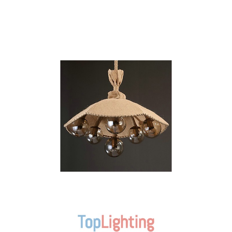 Country Painting Metal Chandelier Pendant LightBedroom