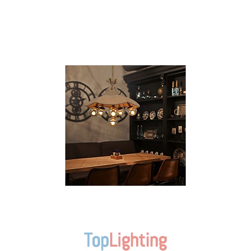 Country Painting Metal Chandelier Pendant LightBedroom