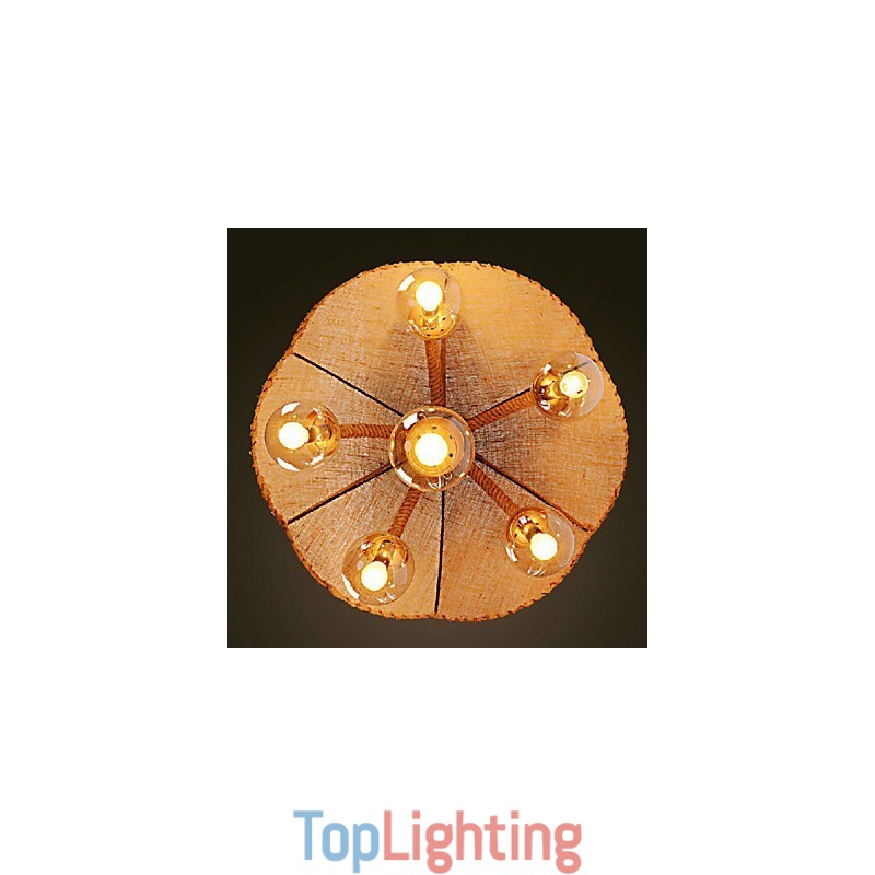 Country Painting Metal Chandelier Pendant LightBedroom