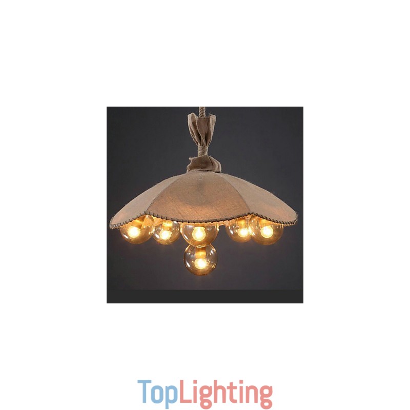 Country Painting Metal Chandelier Pendant LightBedroom