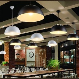 Vintage Style Minimalist 1 Light Pendant with Carved Shade Pendant Light