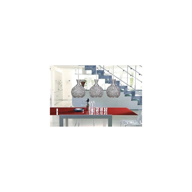 Modern Contemporary Brushed Metal Flush Mount