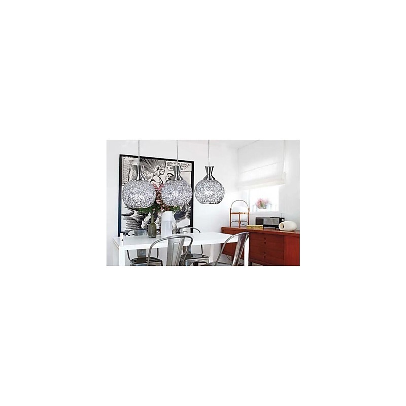 Modern Contemporary Brushed Metal Flush Mount