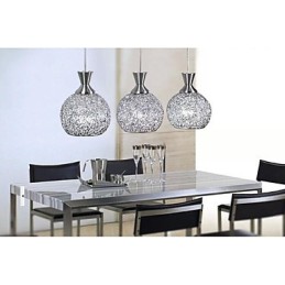 Modern Contemporary Brushed Metal Flush Mount