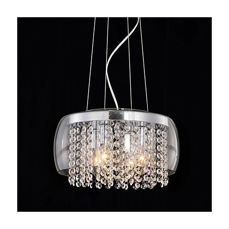 Modern Contemporary Drum Crystal Mini Style Painting Pendant Light