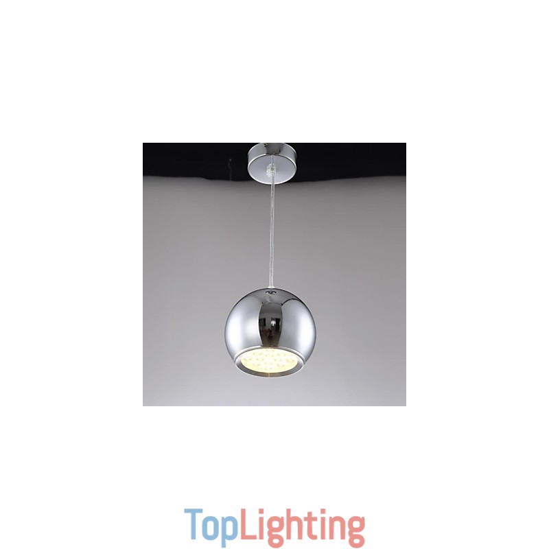 Modern Contemporary Globe Electroplated Metal Pendant Light