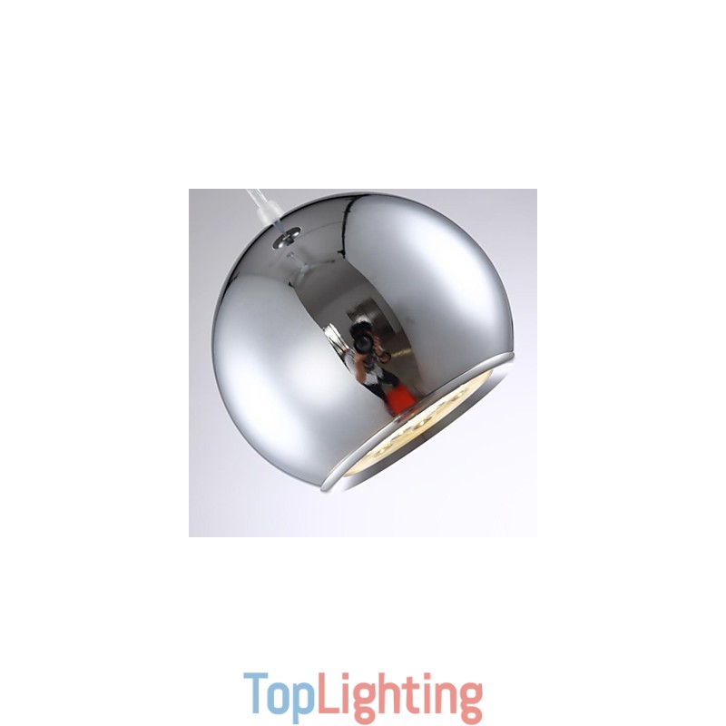 Modern Contemporary Globe Electroplated Metal Pendant Light