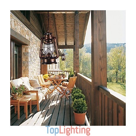 Country Lantern Mini Style Bronze Pendant Light Country Lantern Mini Style Bronze Pendant Light