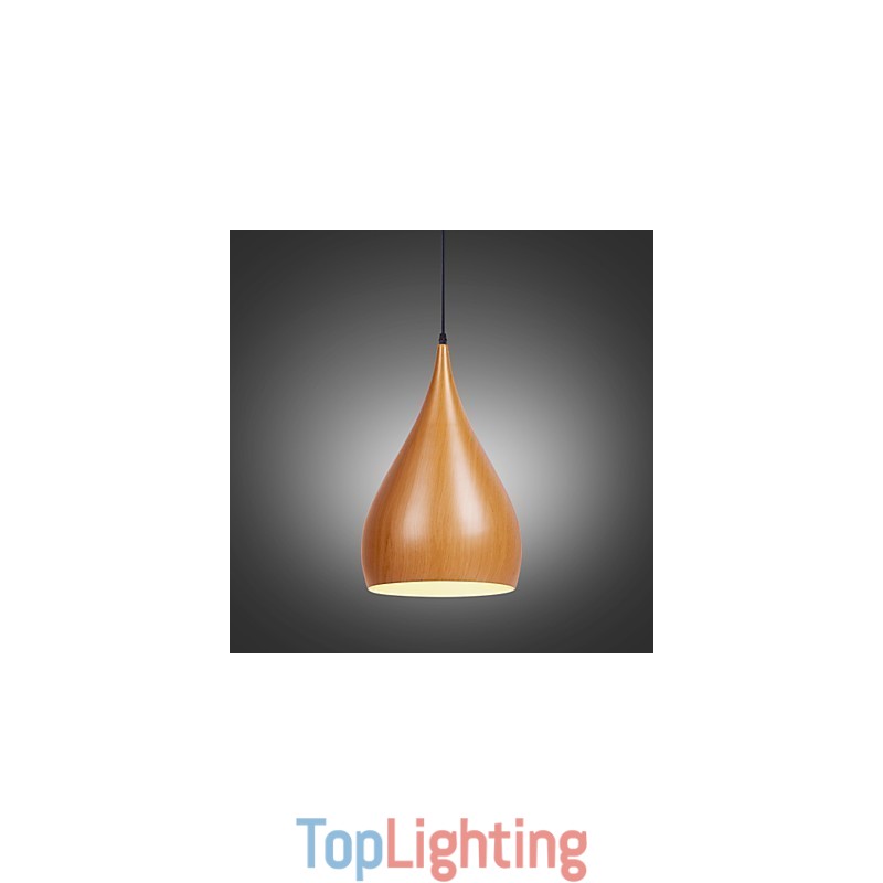 Retro Pendant Light Wood Grain Metal Cafe pendant lamps