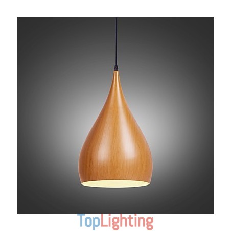 Retro Pendant Light Wood Grain Metal Cafe pendant lamps