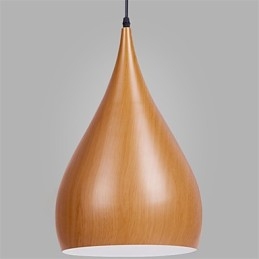 Retro Pendant Light Wood Grain Metal Cafe pendant lamps