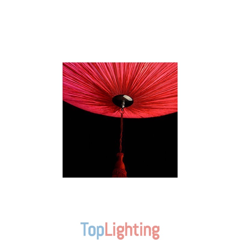 Lotus Leaf Modern Marine Cloth Art Droplight Of Red Lanterns Lamp Light