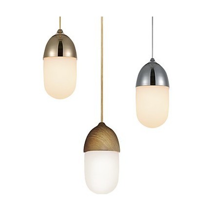 Mini Acorn Pendant Lamp 1 Light Mordern Simplicity Golden Chrome Wooden Color Finish Carbon Steel & Glass Droplight Mini Acorn Pendant Lamp 1 Light Mordern Simplicity Golden Chrome Wooden Color Finish Carbon Steel & Glass Droplight