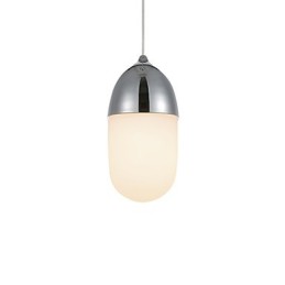 Mini Acorn Pendant Lamp 1 Light Mordern Simplicity Golden Chrome Wooden Color Finish Carbon Steel & Glass Droplight