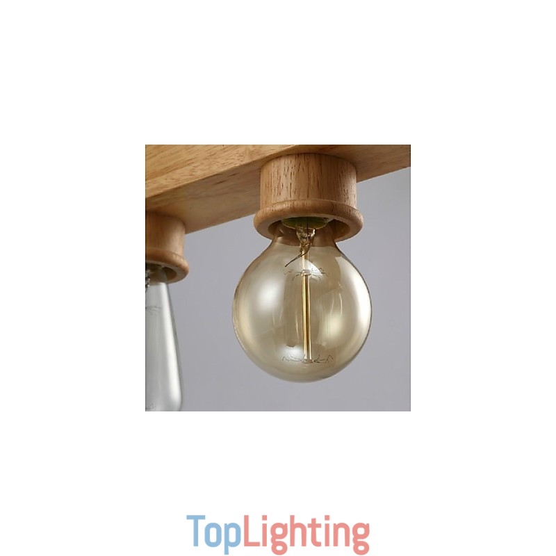 Modern Contemporary Traditional Classic Mini Style Painting Wood Bamboo Pendant Light