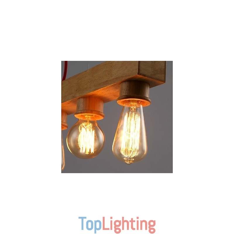 Modern Contemporary Traditional Classic Mini Style Painting Wood Bamboo Pendant Light
