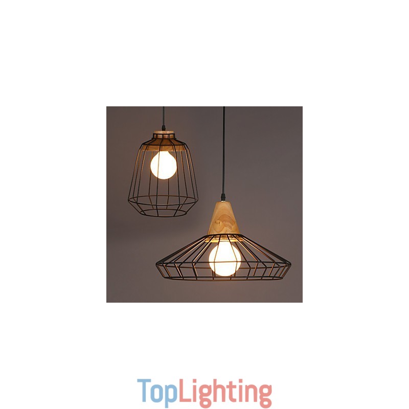 Nordic Creative Wrought Iron Chandelier Cafe Retro Net Droplight