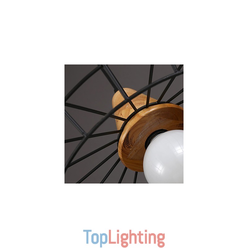 Nordic Creative Wrought Iron Chandelier Cafe Retro Net Droplight