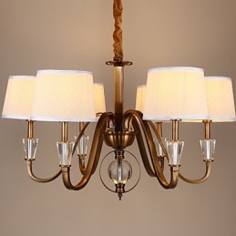 Rustic Lodge Vintage Crystal Mini Style Electroplated Metal Chandelier