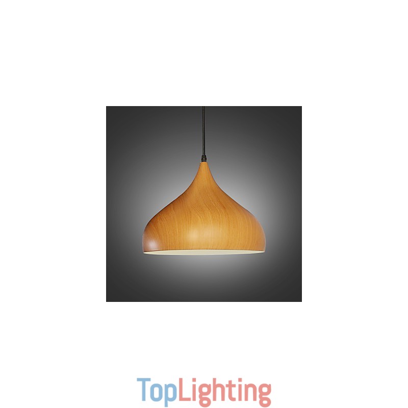 Retro Pendant Light Wood Grain Metal Cafe pendant lamps
