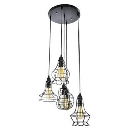 Country Mini Style Painting Metal Chandelier