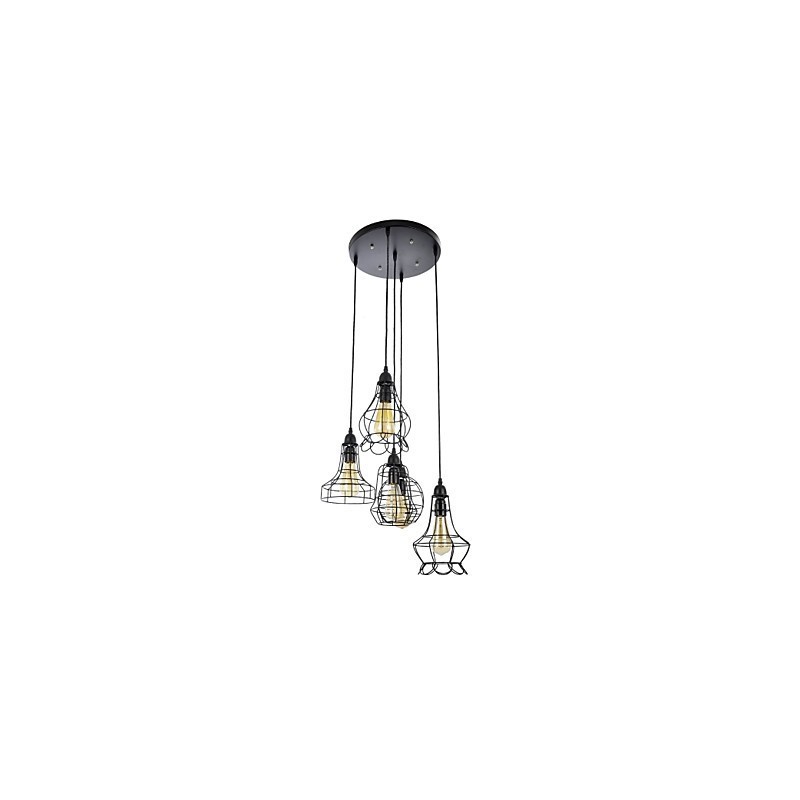 Country Mini Style Painting Metal Chandelier
