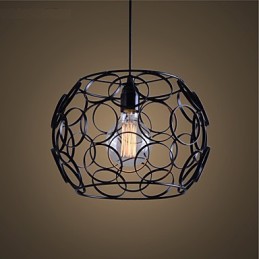 Creative Contracted Nordic Wrought Iron Glass Single Head Droplight Lamp Light