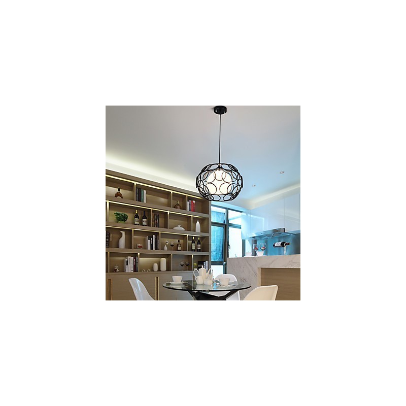 Creative Contracted Nordic Wrought Iron Glass Single Head Droplight Lamp Light