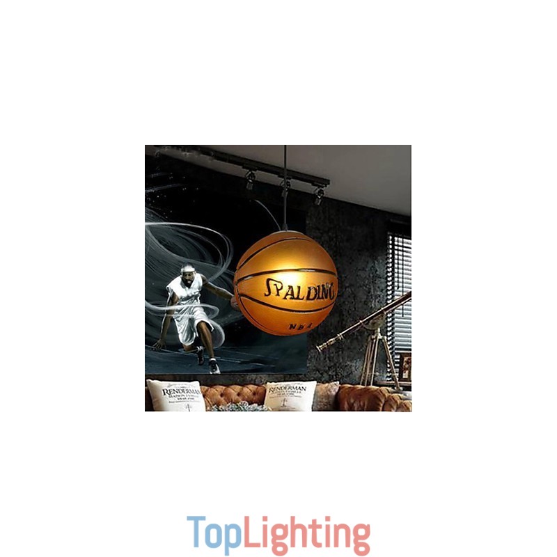 Glass Pendant Cafe Retro Basketball Pendant