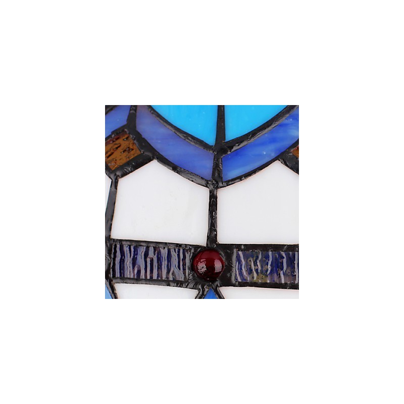 European Rural Creative Arts Stained Glass Chandelier Restoring Ancient Ways Lamp Light