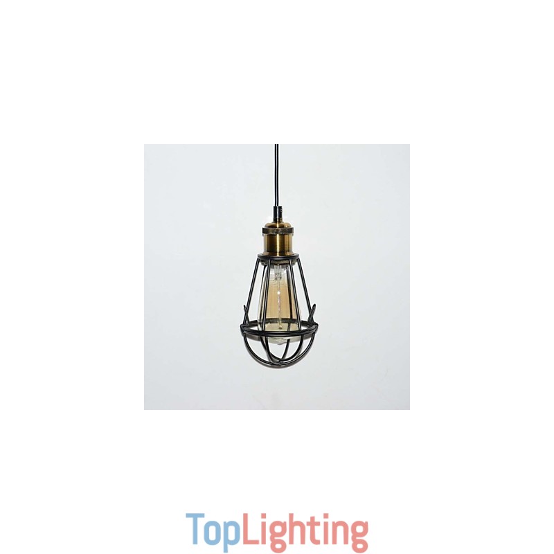 LOFT Lamp Vintage Pendant Light Edison Light Balck Iron Metal Cage Lampshade Warehouse Style Lighting Light Fixture