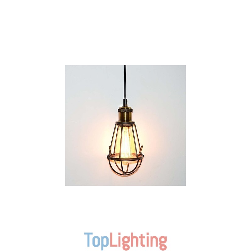 LOFT Lamp Vintage Pendant Light Edison Light Balck Iron Metal Cage Lampshade Warehouse Style Lighting Light Fixture
