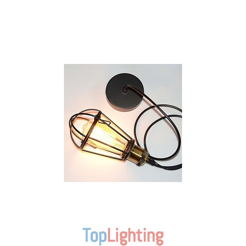 LOFT Lamp Vintage Pendant Light Edison Light Balck Iron Metal Cage Lampshade Warehouse Style Lighting Light Fixture