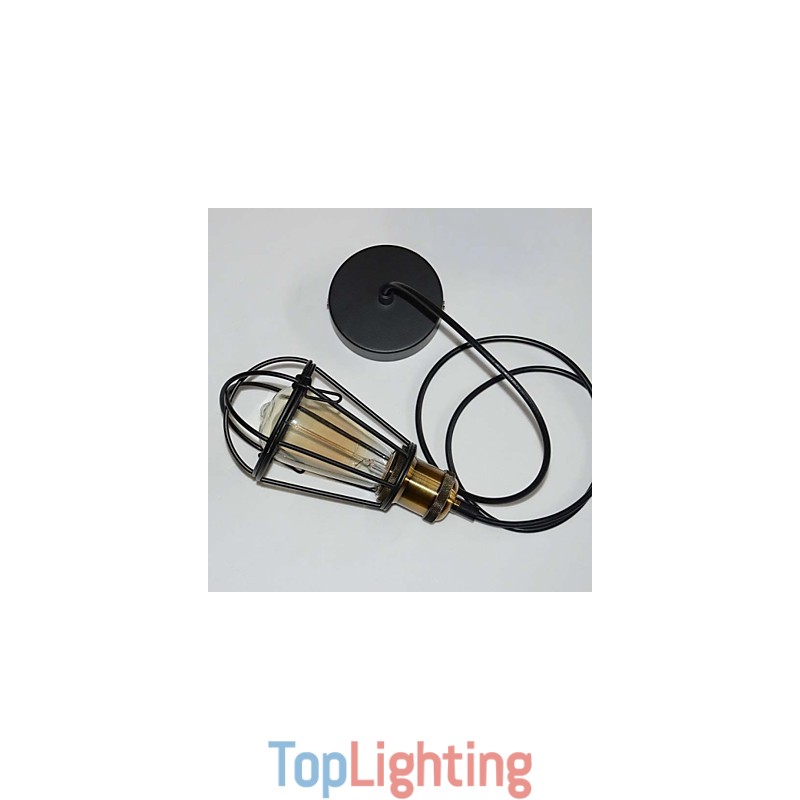 LOFT Lamp Vintage Pendant Light Edison Light Balck Iron Metal Cage Lampshade Warehouse Style Lighting Light Fixture