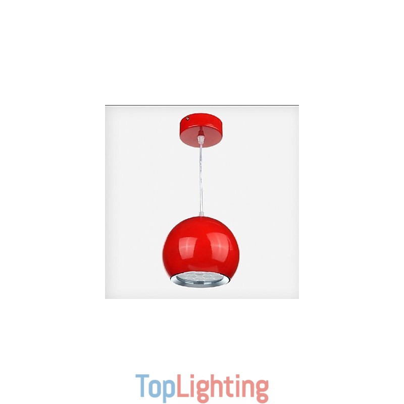 Modern Contemporary Globe Painting Metal Pendant Light