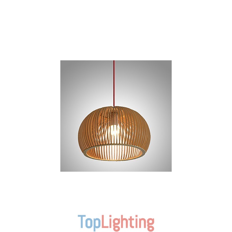 Design Style Circular Feature L Pendant Light 1 Light Wooden