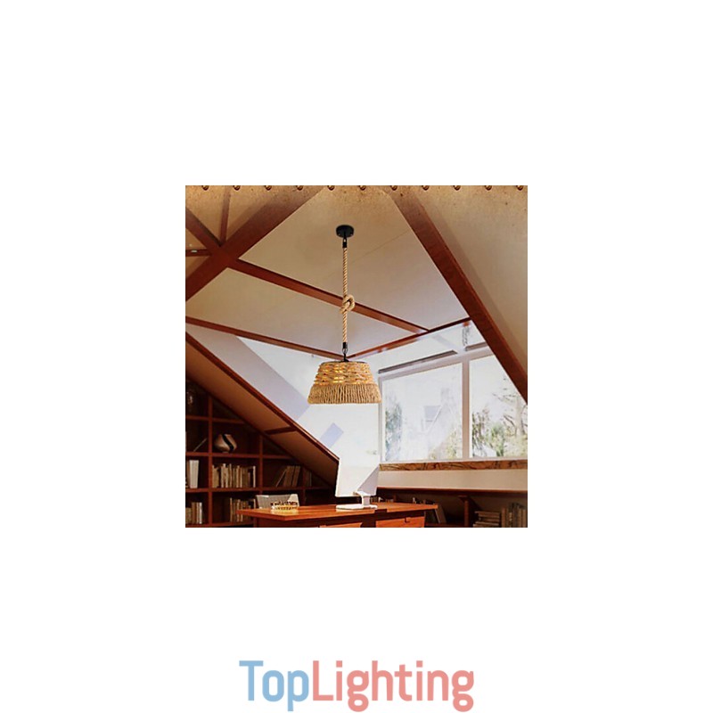 Loft Industrial Wind Creative Nordic Hemp Rope Meals Chandelier Lamp
