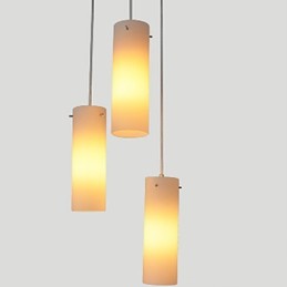 Cylindrical Glass Straight Single Head Drum Drum Simple Droplight Lamp Lighting