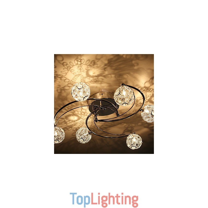 Modern Contemporary Electroplated Flush Mount